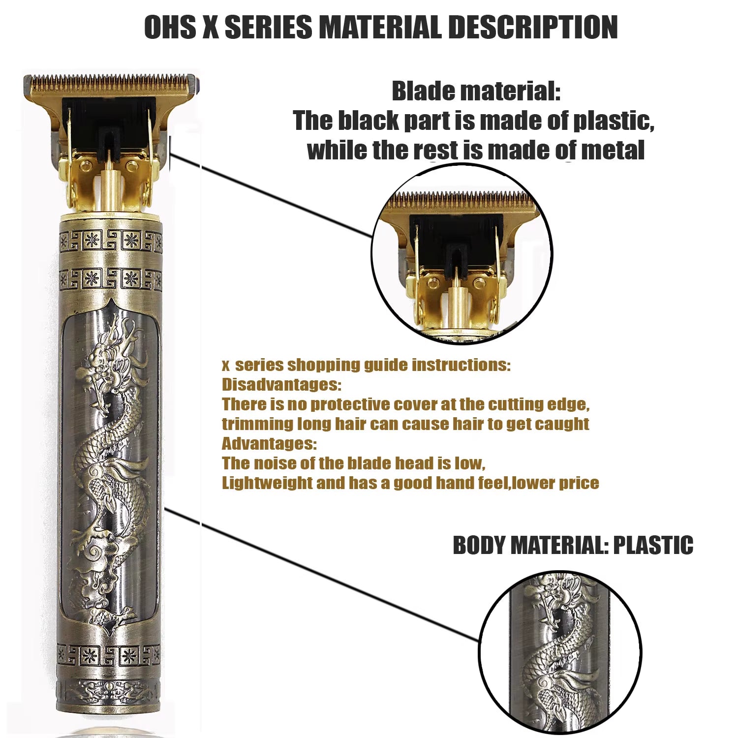 Tondeuse Dragon Vintage T9 Cordless Professional Hair Clippers Electric Trimmers for Men Clipper Hair Cutting Machine Shaver