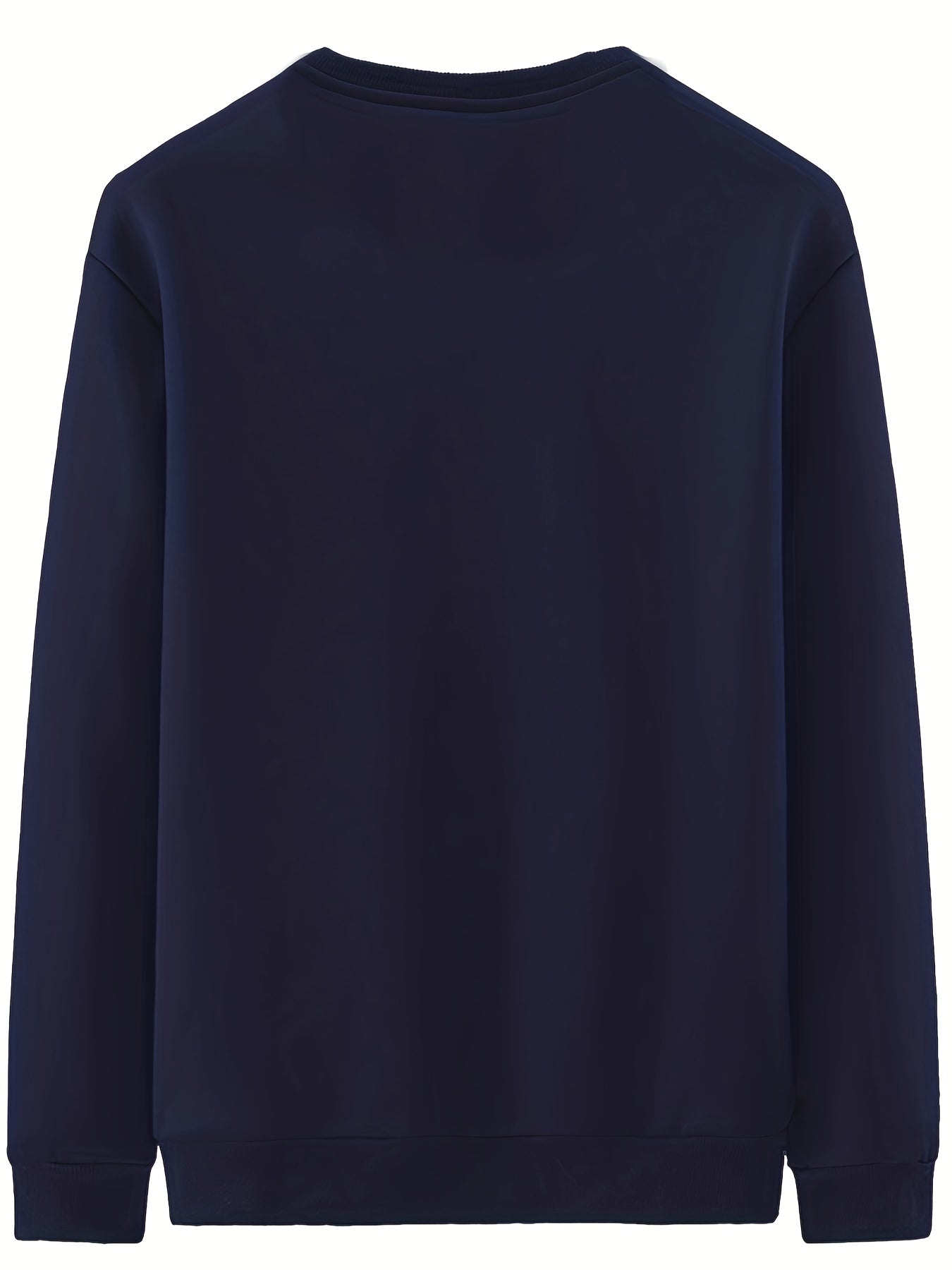 New Men's Casual Fashionable Solid Color Crew Neck Sweatshirts For Autumn And Winter - Fluxy