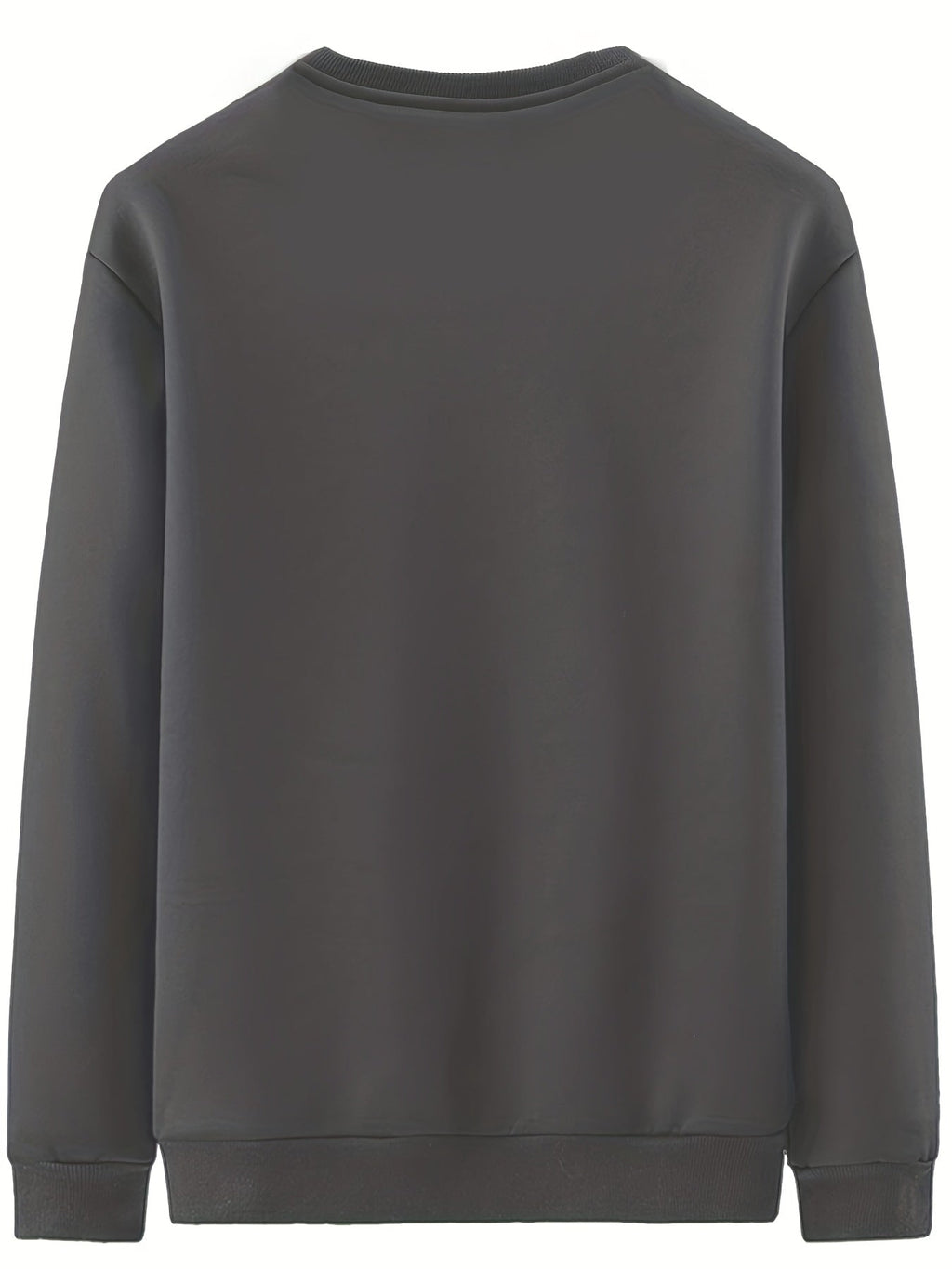 New Men's Casual Fashionable Solid Color Crew Neck Sweatshirts For Autumn And Winter - Fluxy
