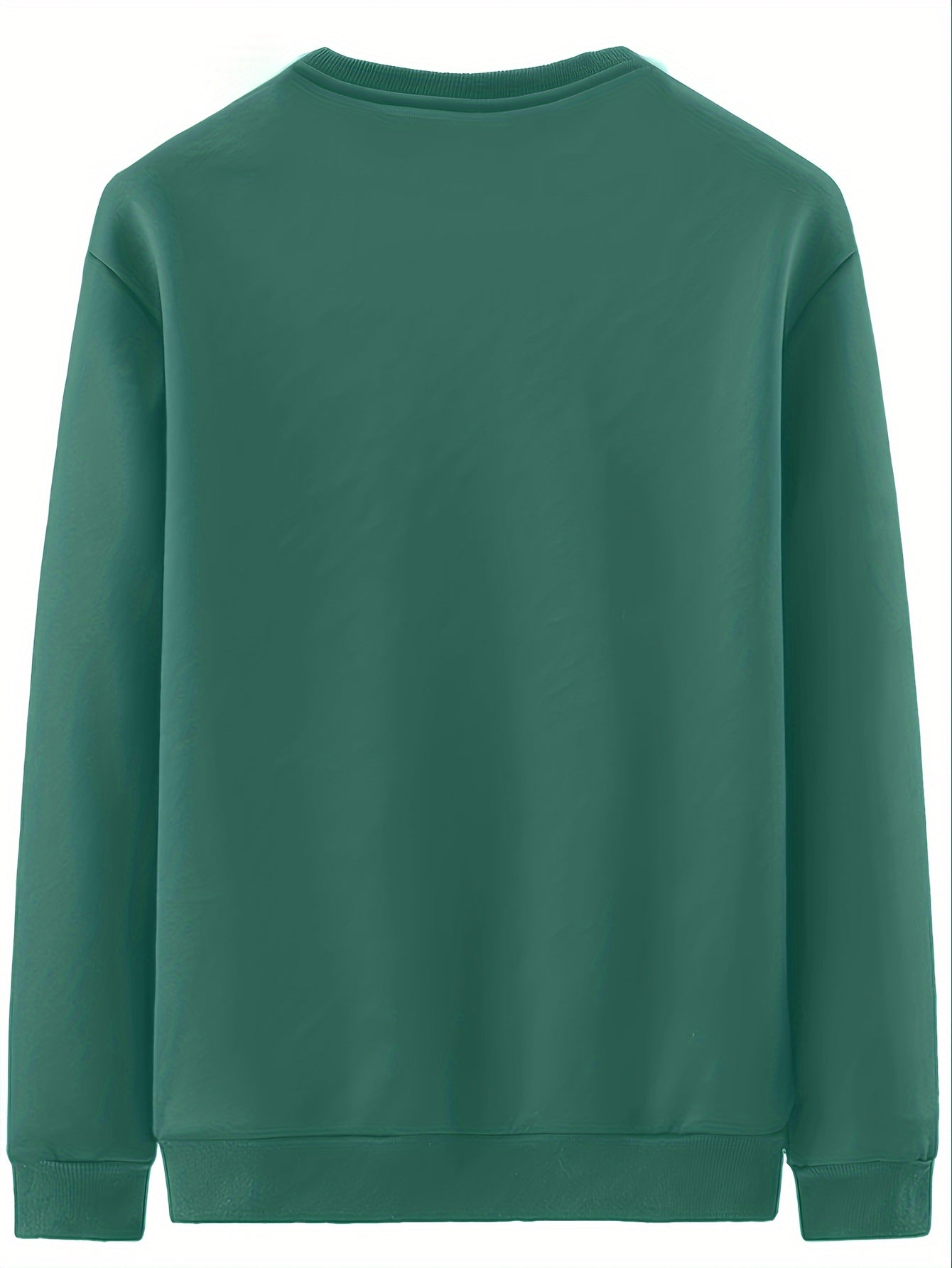 New Men's Casual Fashionable Solid Color Crew Neck Sweatshirts For Autumn And Winter - Fluxy