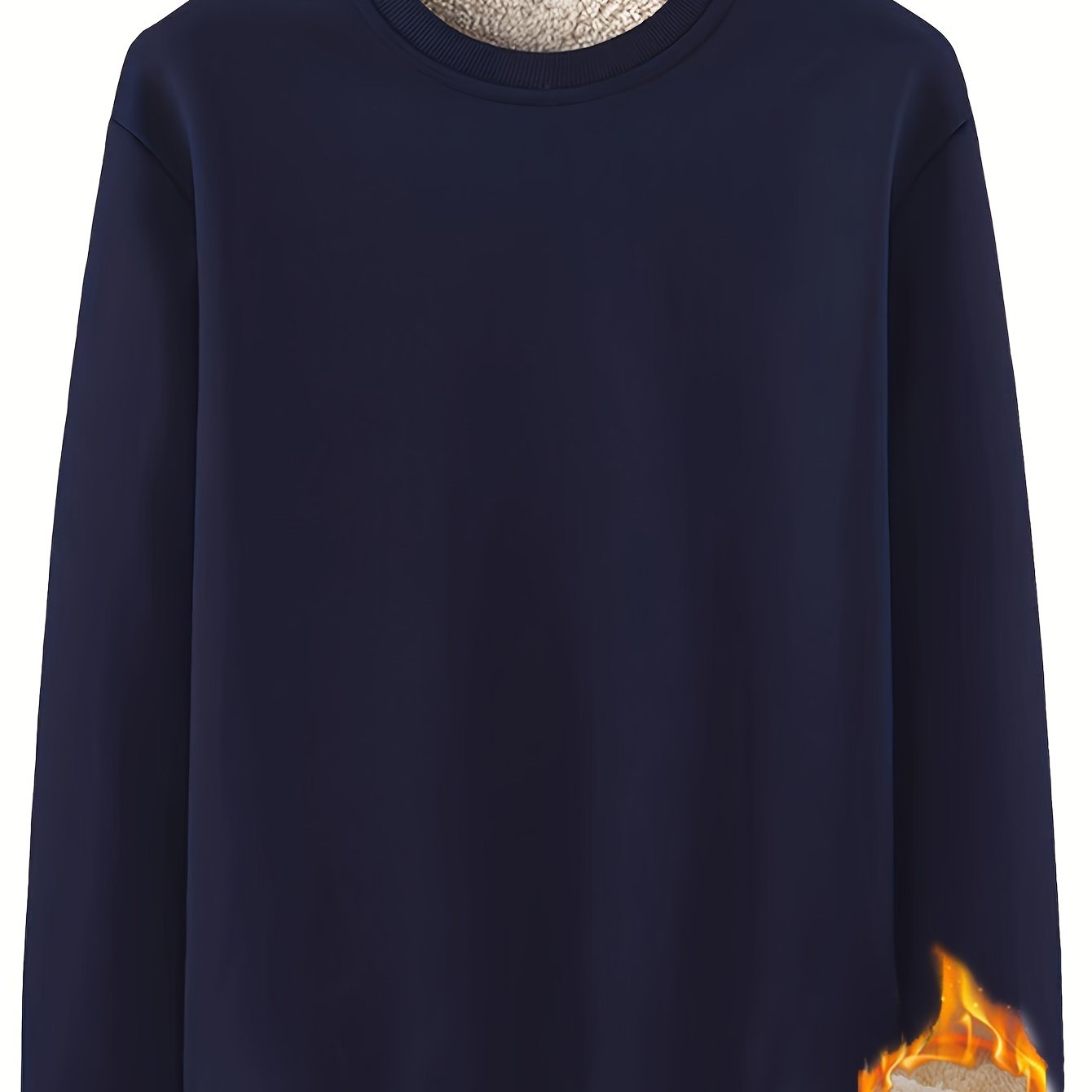 New Men's Casual Fashionable Solid Color Crew Neck Sweatshirts For Autumn And Winter - Fluxy