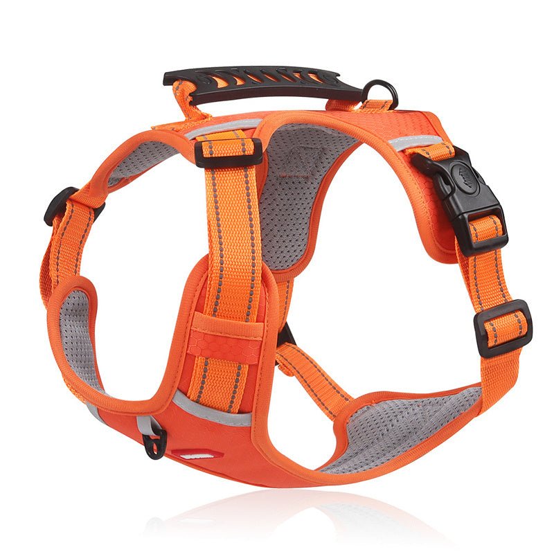 [No - Pull Pet Harness] Soft Padded Adjustable No - Pull Pet Harness | for Dogs and Cats, Large Breeds, Easy Control Handle, Prevents Choking and Pulling, Comfortable and Secure Fit - Fluxy