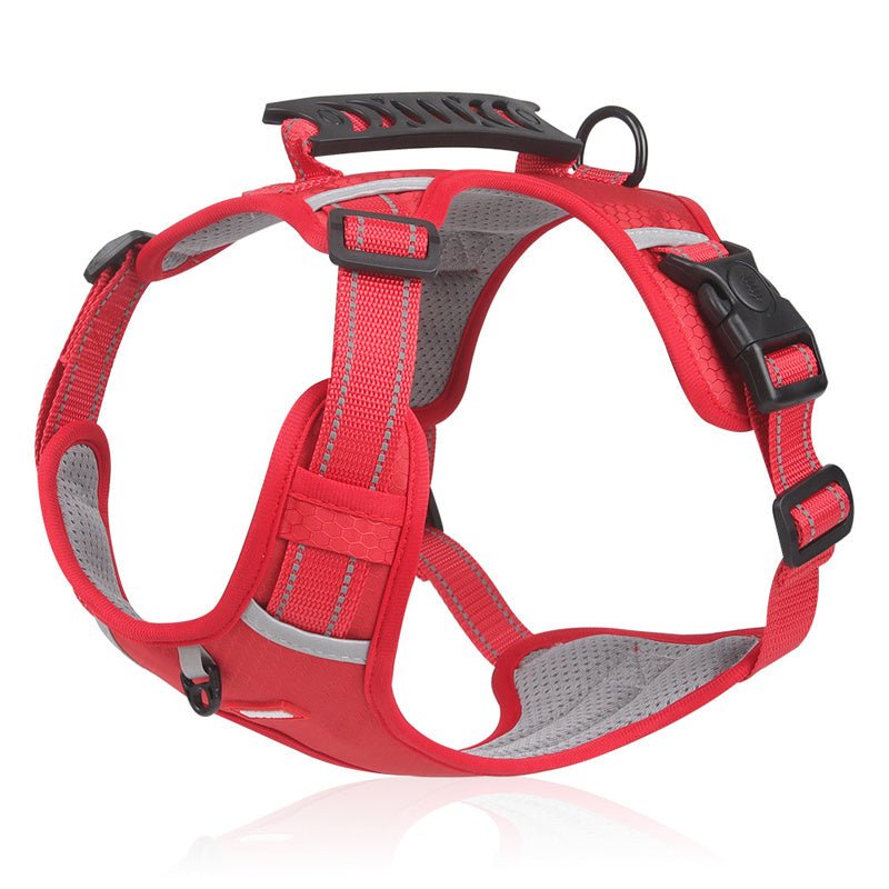 [No - Pull Pet Harness] Soft Padded Adjustable No - Pull Pet Harness | for Dogs and Cats, Large Breeds, Easy Control Handle, Prevents Choking and Pulling, Comfortable and Secure Fit - Fluxy