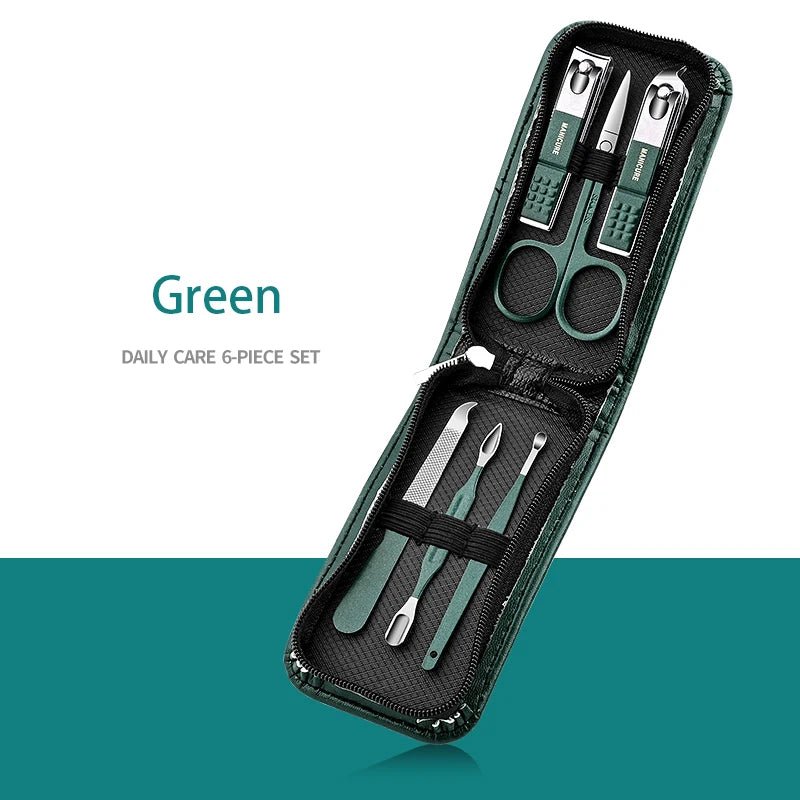 Professional 7/10/12/18 Piece Nail Care Kit Stainless Steel Manicure & Pedicure Set Nail Clipper Set with Travel Case - Fluxy