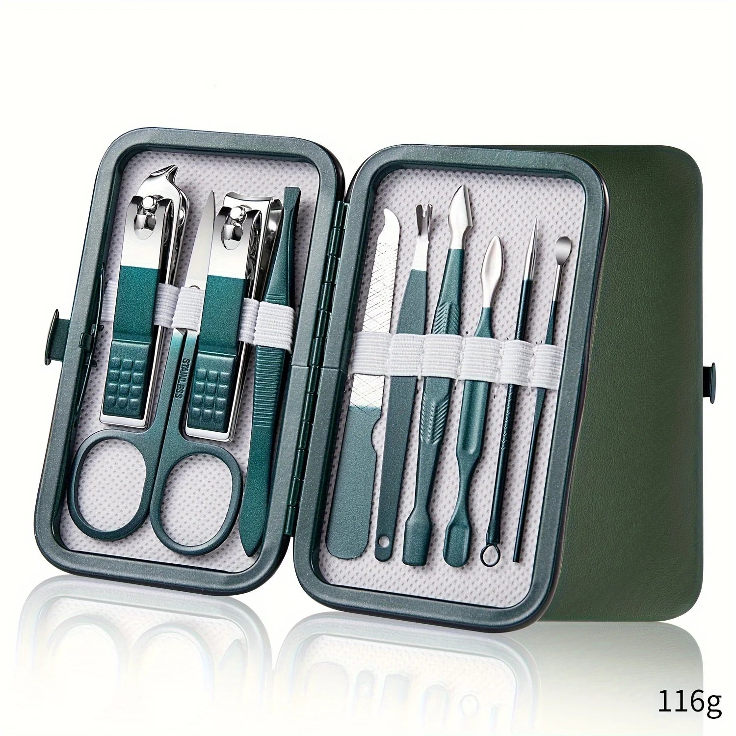 Professional 7/10/12/18 Piece Nail Care Kit Stainless Steel Manicure & Pedicure Set Nail Clipper Set with Travel Case - Fluxy