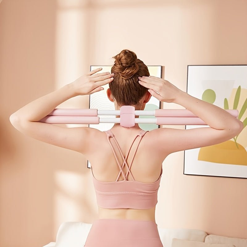 Yoga Body Stick for Posture Correction, Shoulder and Neck Relief, and Open Back Training - Improve Flexibility and Balance with this Versatile Fitness Tool - Fluxy